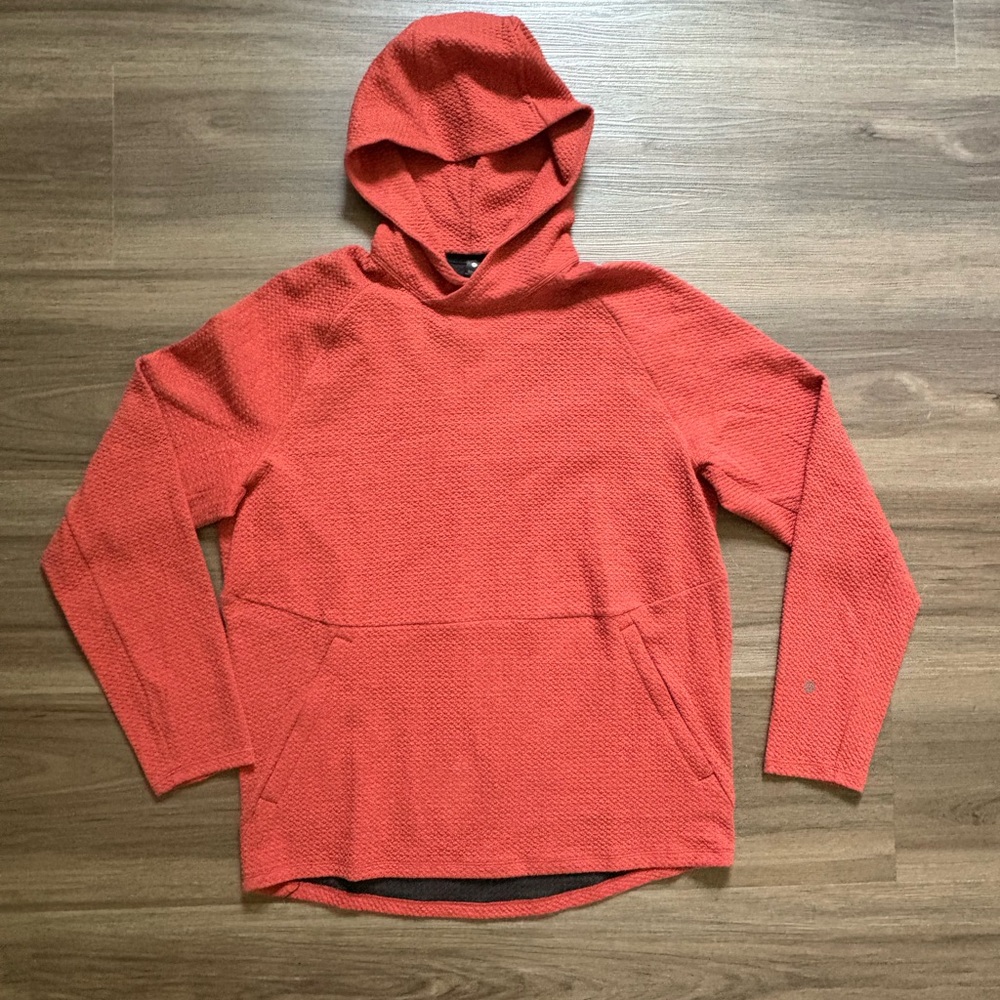 Men's Lululemon at ease Orange Hooded Shirt